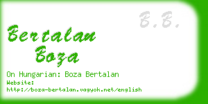 bertalan boza business card